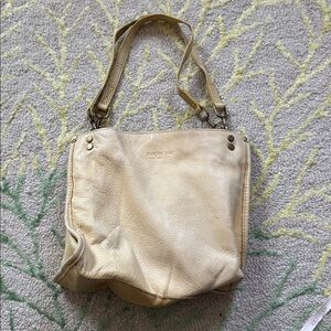 American leather co. triple entry soft leather, vintage butter yellow purse